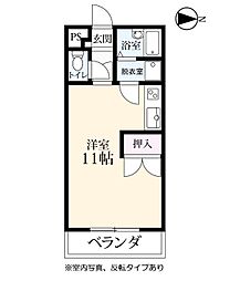 末広マンション ワンルームの間取図画像