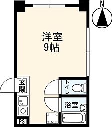 サウスコート ワンルームの間取図画像