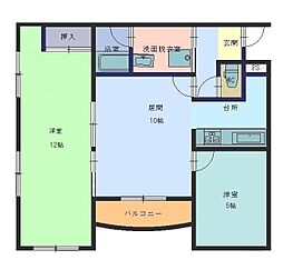 神田196 2LDKの間取図画像