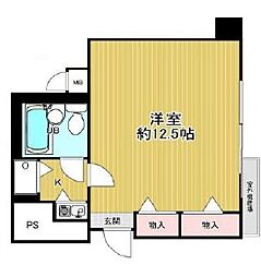 インテリジェンスビル 1Kの間取図画像