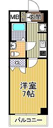 ラナップスクエア南堀江 1Kの間取図画像