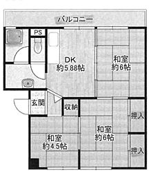 間取図画像 3DK