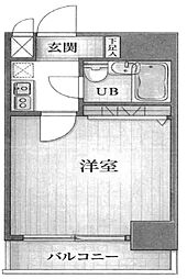 エスリード新大阪第2 1Kの間取図画像