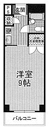 ストークマンション西中島 ワンルームの間取図画像