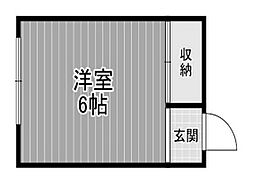 生野第2ハイツ ワンルームの間取図画像