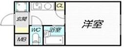 新大阪コーポビアネーズ ワンルームの間取図画像