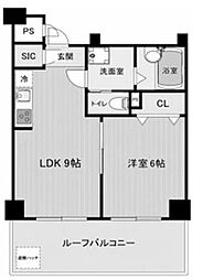 トーカンマンション玉出駅前 1LDKの間取図画像