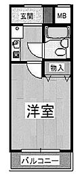 エスリード難波 1Kの間取図画像