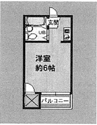 ビックバーンズマンション高殿 ワンルームの間取図画像