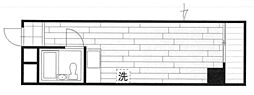 ユーロハイツ日本橋 ワンルームの間取図画像