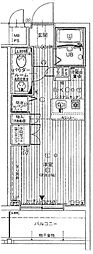 エスリード御堂筋梅田 ワンルームの間取図画像