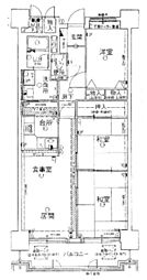 ライオンズマンション平野 3LDKの間取図画像