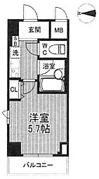 プレサンス天満 1Kの間取図画像