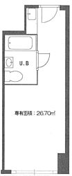 ステュディオ新大阪 ワンルームの間取図画像