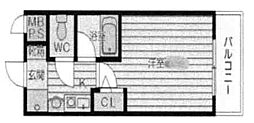 エスリード同心第3 1Kの間取図画像