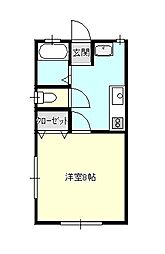 ファースト　ユー 1階1Kの間取り