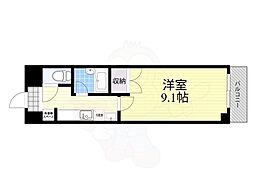 JR東海道・山陽本線 南草津駅 徒歩19分の賃貸マンション 4階1Kの間取り