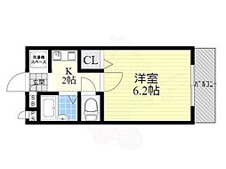 JR東海道・山陽本線 瀬田駅 徒歩17分の賃貸マンション 2階1Kの間取り