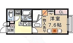 レオパレスアーバンパレス2 3階1Kの間取り