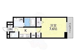 ハーモニーハウス 3階1Kの間取り