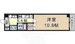 アートプラザミー 4階1Kの間取り