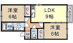 セレージュ 2LDKの間取図画像