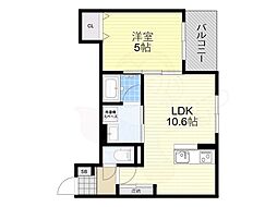 ウォグノォつきのわ 2階1LDKの間取り