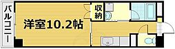 JR東海道・山陽本線 大津駅 徒歩9分の賃貸マンション 8階1Kの間取り
