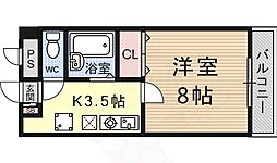 メゾンYOU＆I 2階1Kの間取り