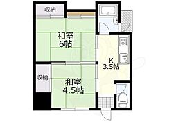 マンション長等 2Kの間取図画像