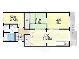 1st.ヴァンサン館 3LDKの間取図画像