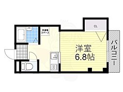 メゾン東大津 1Kの間取図画像