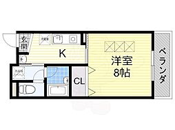 コーポ・サン2 1Kの間取図画像