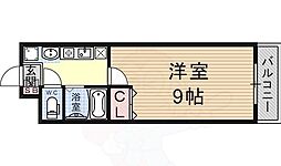 セコンダリー谷畑 1Kの間取図画像