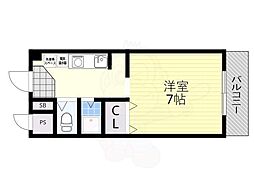 エラン・ビタール 1Kの間取図画像