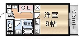 ショコラハウス 1Kの間取図画像