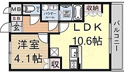 ラ・ベルフォーレ 1LDKの間取図画像