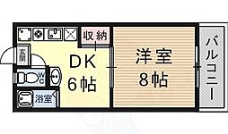 和田ハイツ 1DKの間取図画像
