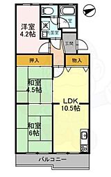ラフェール国分 3LDKの間取図画像