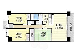 グレーシィ栗東オーブ 3LDKの間取図画像