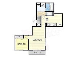 CHAINON 1LDKの間取図画像