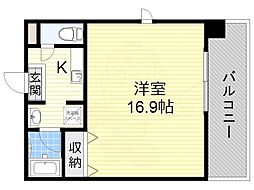 MMS-2 1Kの間取図画像