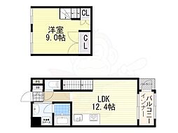 CROSSMAISON 1LDKの間取図画像