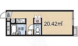 レオパレスLine 1Kの間取図画像