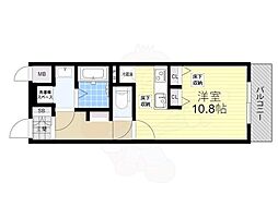 クレアドーレ南草津 ワンルームの間取図画像