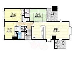 ティアラ大津 3LDKの間取図画像
