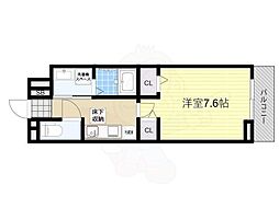 アロッジオ瀬田 1Kの間取図画像