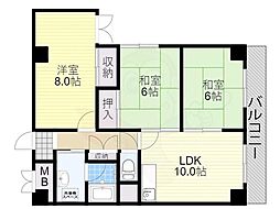 草津ロイヤルプラザ 3LDKの間取図画像