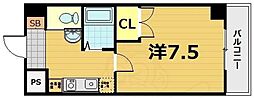 ピュアドミトリーシミズ 1Kの間取図画像