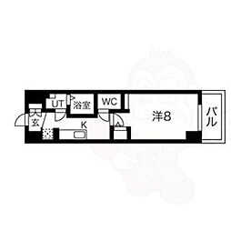 KDXレジデンス南草津 1Kの間取図画像